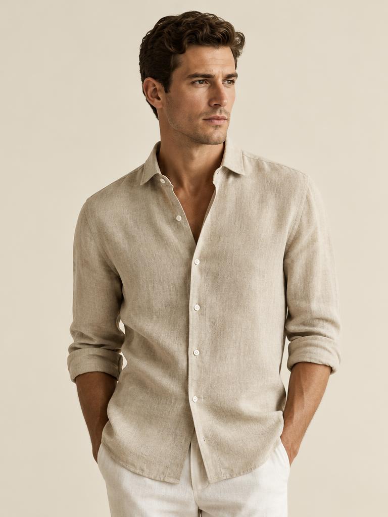 Camisa Linho Areia